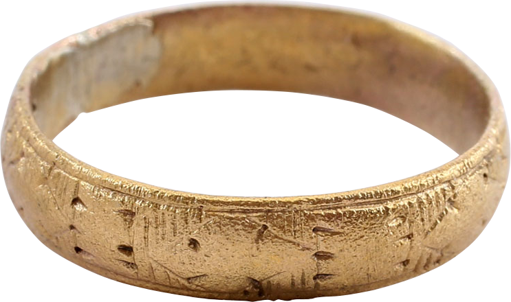 EUROPEAN WEDDING RING C.1400-60 SIZE 8 3/4 - The History Gift Store