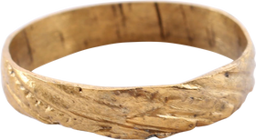 MEDIEVAL EUROPEAN WEDDING RING, 15TH CENTURY, SIZE 9 1/4 - The History Gift Store
