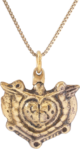 RARE ANCIENT VIKING HEART PENDANT NECKLACE, C.850-1050 AD - The History Gift Store