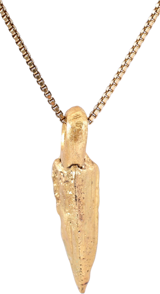 HELLENISTIC GREEK ARROWHEAD PENDANT NECKLACE, 300 - 100 BC - The History Gift Store