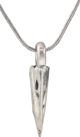 HELLENISTIC GREEK ARROWHEAD PENDANT NECKLACE, 300 - 100 BC - The History Gift Store