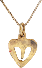 ANCIENT VIKING HEART PENDANT NECKLACE, 866-1067 AD - The History Gift Store