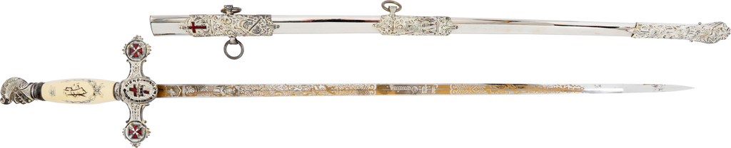 FINE KNIGHTS TEMPLAR SWORD C.1900-20’S - The History Gift Store