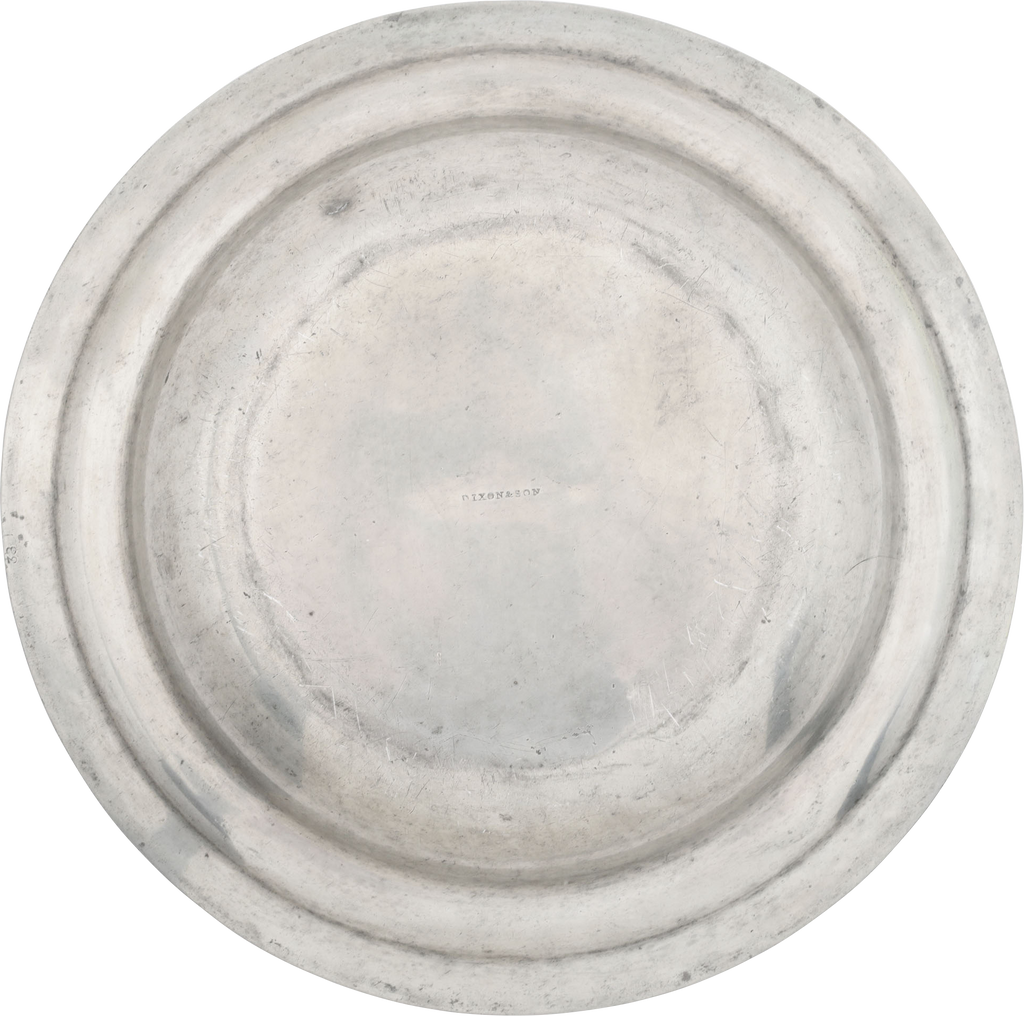 ENGLISH PEWTER PLATE FROM THE MOVIES C.1830 - The History Gift Store