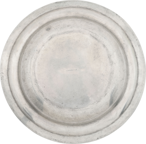 ENGLISH PEWTER PLATE FROM THE MOVIES C.1830 - The History Gift Store