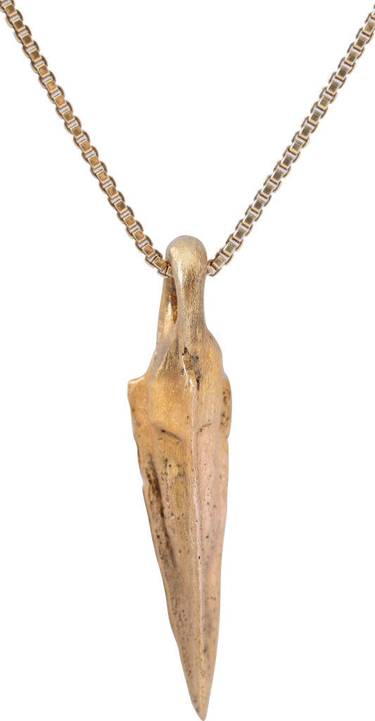 HELLENISTIC GREEK ARROWHEAD PENDANT NECKLACE, 300 - 100 BC - The History Gift Store