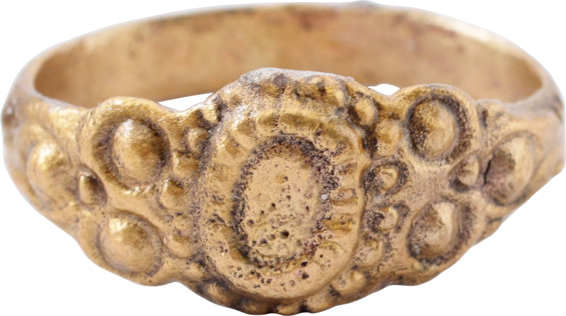 EUROPEAN BETROTHAL RING 16TH-17TH CENTURY SIZE 8 1/4 - The History Gift Store