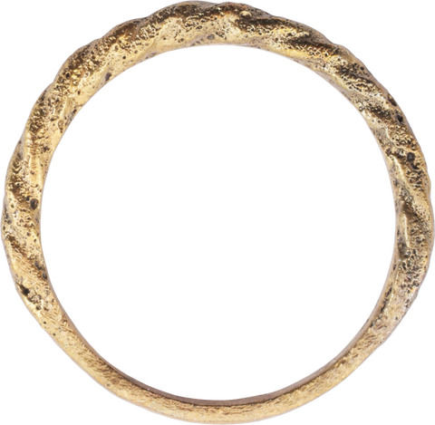 FINE VIKING ROPED OR TWIST WEDDING RING, C.866-1067 AD, SIZE 10 1/2 - The History Gift Store
