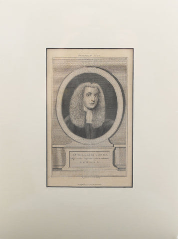 ORIGINAL ENGLISH LITHOGRAPH, SIR WILLIAM JONES - The History Gift Store