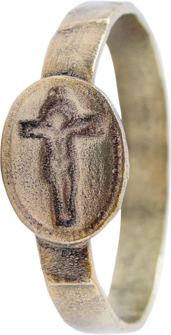 FINE MEDIEVAL/RENAISSANCE EUROPEAN CHRISTIAN RING, SIZE 12 1/2 - The History Gift Store