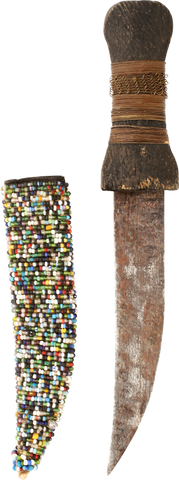 MAHDIST BEADED SHEATH DAGGER C.1885 - The History Gift Store
