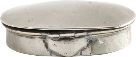 ENGLISH SILVERED PEWTER SNUFF BOX C.1900 - The History Gift Store