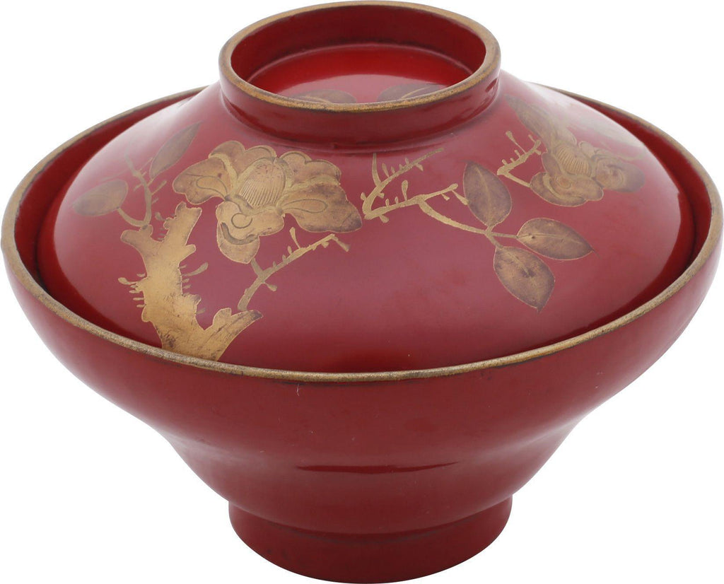 JAPANESE LACQUER BOWL AND COVER - The History Gift Store
