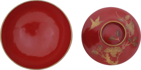 JAPANESE LACQUER BOWL AND COVER - The History Gift Store