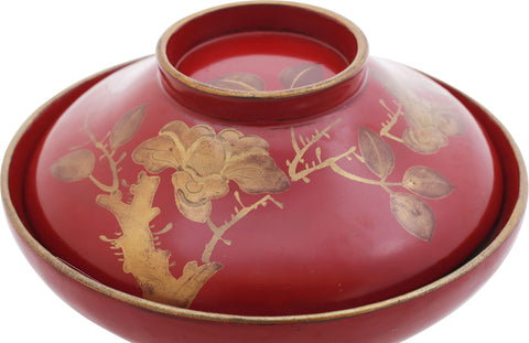 JAPANESE LACQUER BOWL AND COVER - The History Gift Store