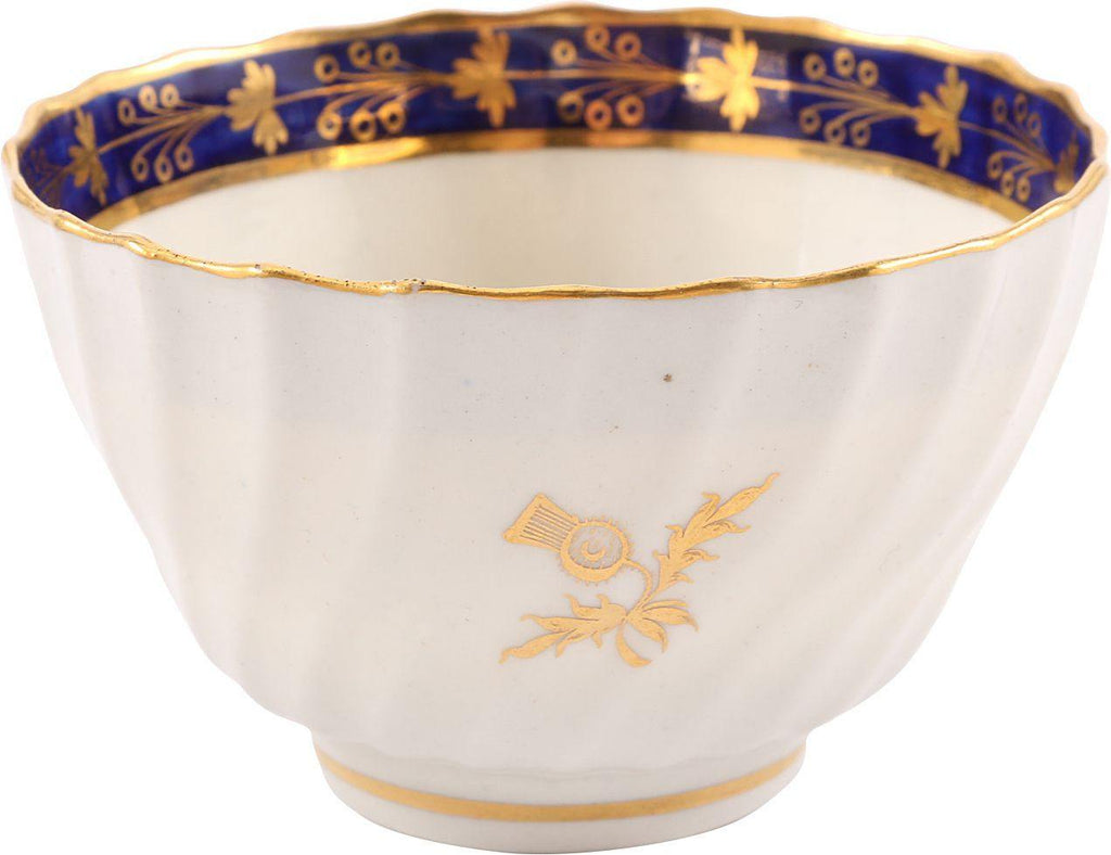 SCOTTISH PRIDE! WORCESTER TEA BOWL C.1770-80 - The History Gift Store