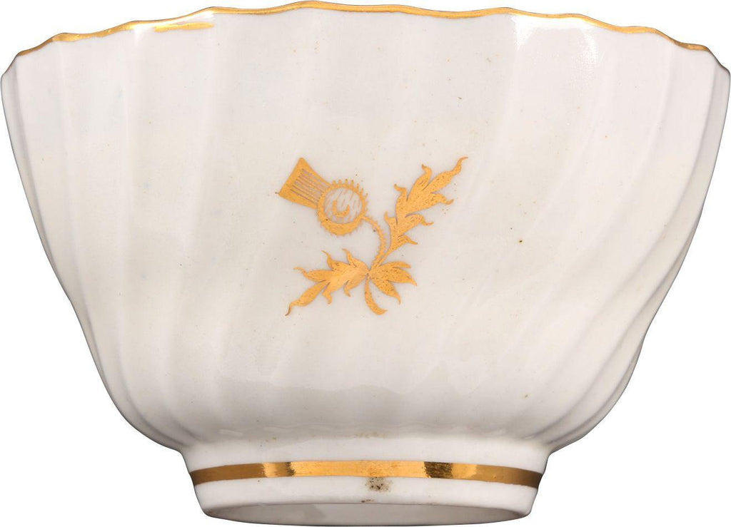 SCOTTISH PRIDE! WORCESTER TEA BOWL C.1770-80 - The History Gift Store