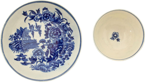 FIRST PERIOD WORCESTER TEA BOWL AND UNDER BOWL - The History Gift Store