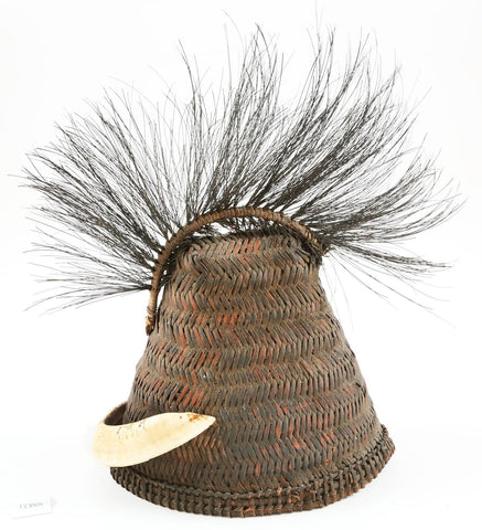 NAGA HEADHUNTER’S WICKER HELMET/HAT - The History Gift Store