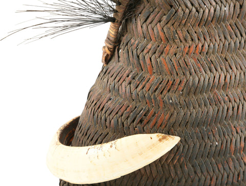 NAGA HEADHUNTER’S WICKER HELMET/HAT - The History Gift Store