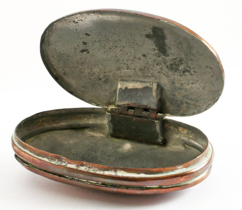 English Copper Snuff Box, Napoleonic Period C.1800 - The History Gift Store