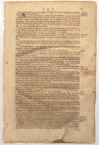 ACTUAL PAGE PRINTED BY BENJAMIN FRANKLIN IN 1752 - The History Gift Store