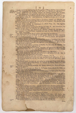 ACTUAL PAGE PRINTED BY BENJAMIN FRANKLIN IN 1752 - The History Gift Store