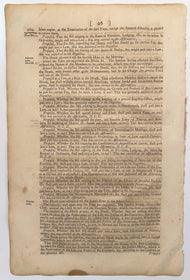 ACTUAL PAGE PRINTED BY BENJAMIN FRANKLIN IN 1752 - The History Gift Store