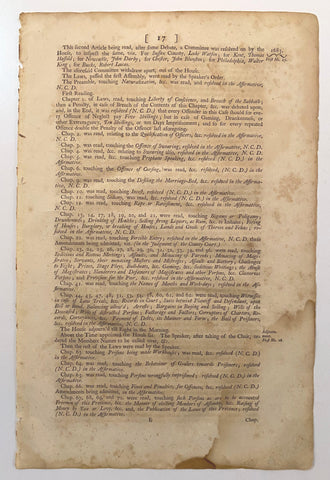 ACTUAL PAGE PRINTED BY BENJAMIN FRANKLIN IN 1752 - The History Gift Store