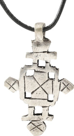 COPTIC SILVER CROSS, ETHIOPIA, 19TH CENTURY. - The History Gift Store