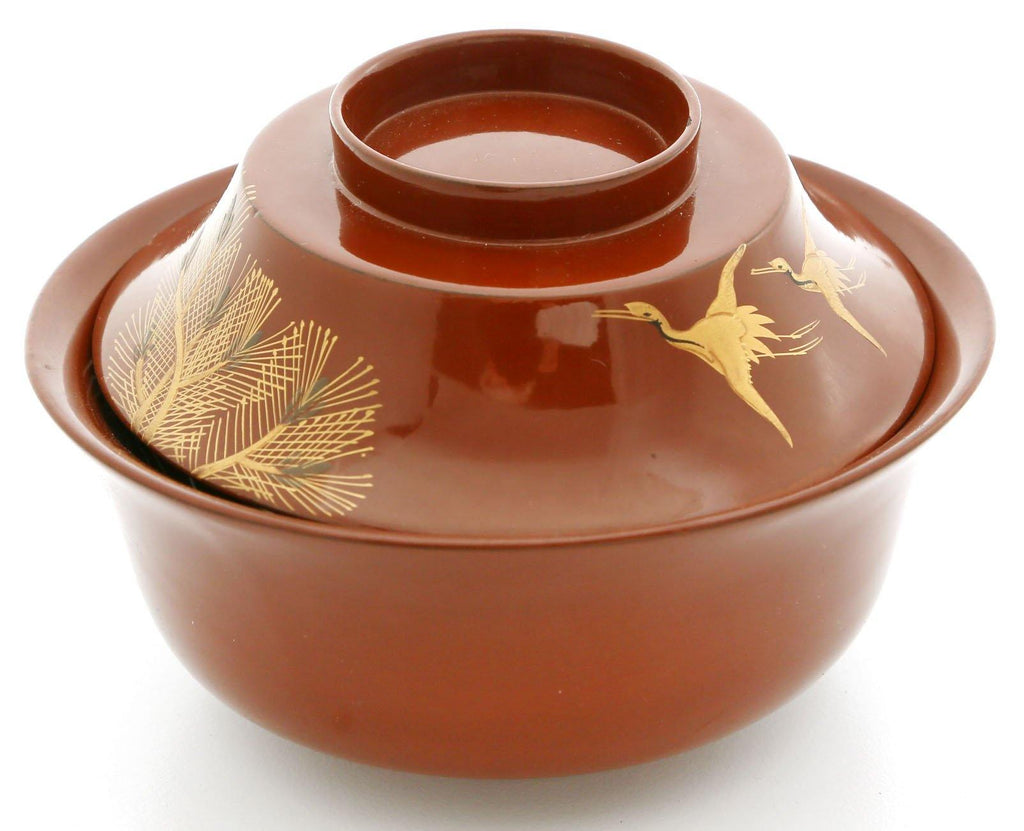 MEIJI PERIOD LACQUERED BOWL AND COVER - The History Gift Store