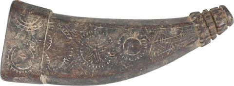 Scottish Pressed Horn Powder Flask. 17th Century - The History Gift Store