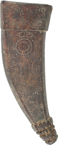 Scottish Pressed Horn Powder Flask. 17th Century - The History Gift Store