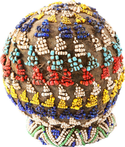 AFRICAN BEADED HEAD BATTLE TROPHY - The History Gift Store