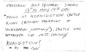 GERMAN CROSSBOW BOLT, EARLY 14th CENTURY - Fagan Arms