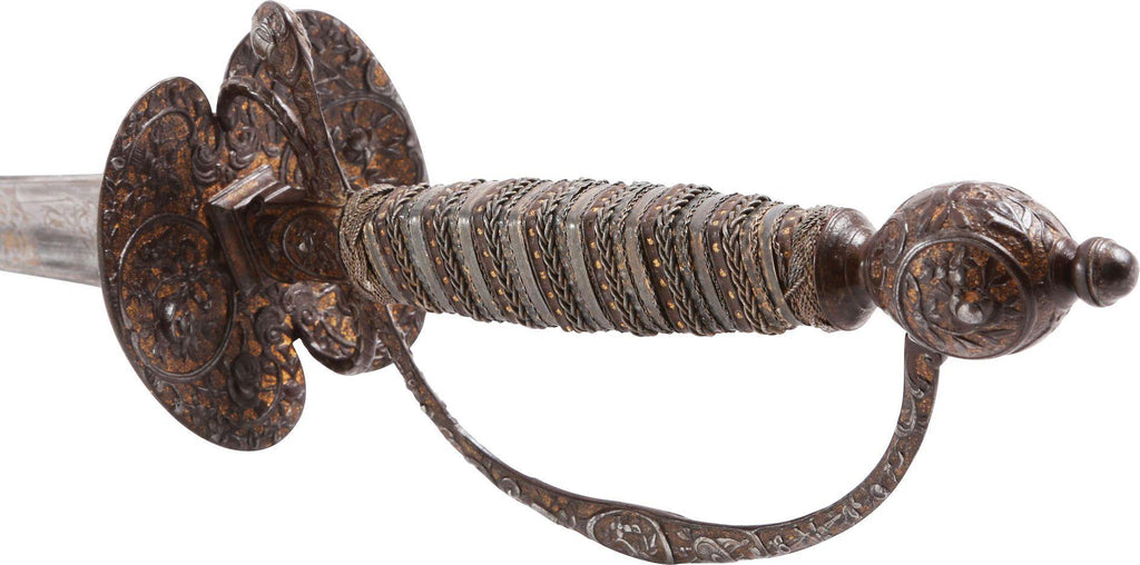 A FINE FRENCH STEEL HILTED SMALLSWORD C.1750 - The History Gift Store