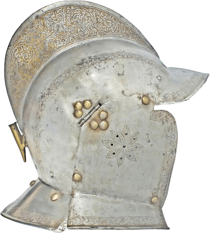 A FINE GERMAN BURGONET C.1580 BY HANS BECHER - The History Gift Store