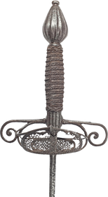 A FLAMBERGE OR DUELING RAPIER C.1620-45 ENGLISH OR DUTCH. - The History Gift Store