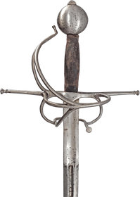 A RARE SPANISH OR ITALIAN WHEEL POMMEL RAPIER C.1530 - The History Gift Store