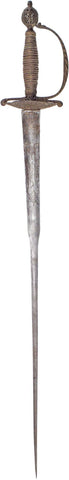 A VERY FINE ENGLISH IRON HILTED SMALLSWORD C.1745-60 - The History Gift Store