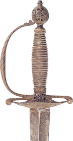 A VERY FINE ENGLISH IRON HILTED SMALLSWORD C.1745-60 - The History Gift Store