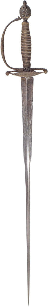 A VERY FINE ENGLISH IRON HILTED SMALLSWORD C.1745-60 - The History Gift Store
