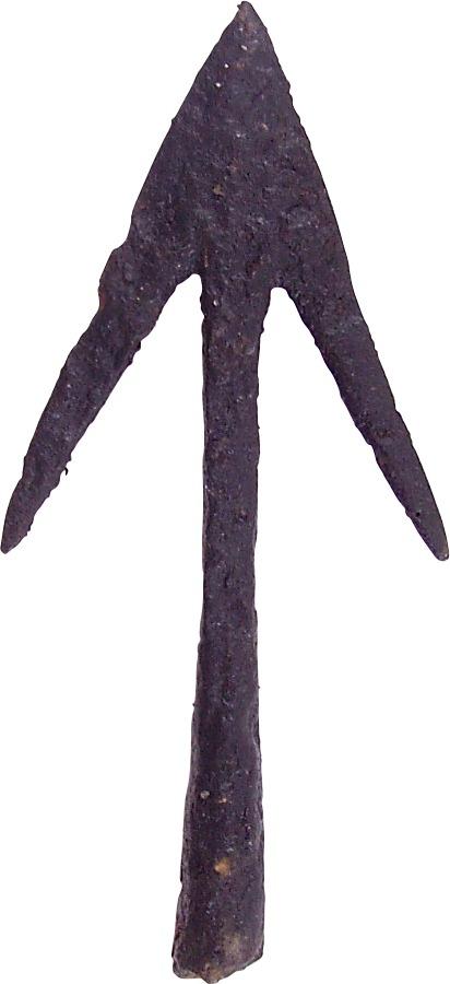 FINE MEDIEVAL BARBED ARROWHEAD - The History Gift Store