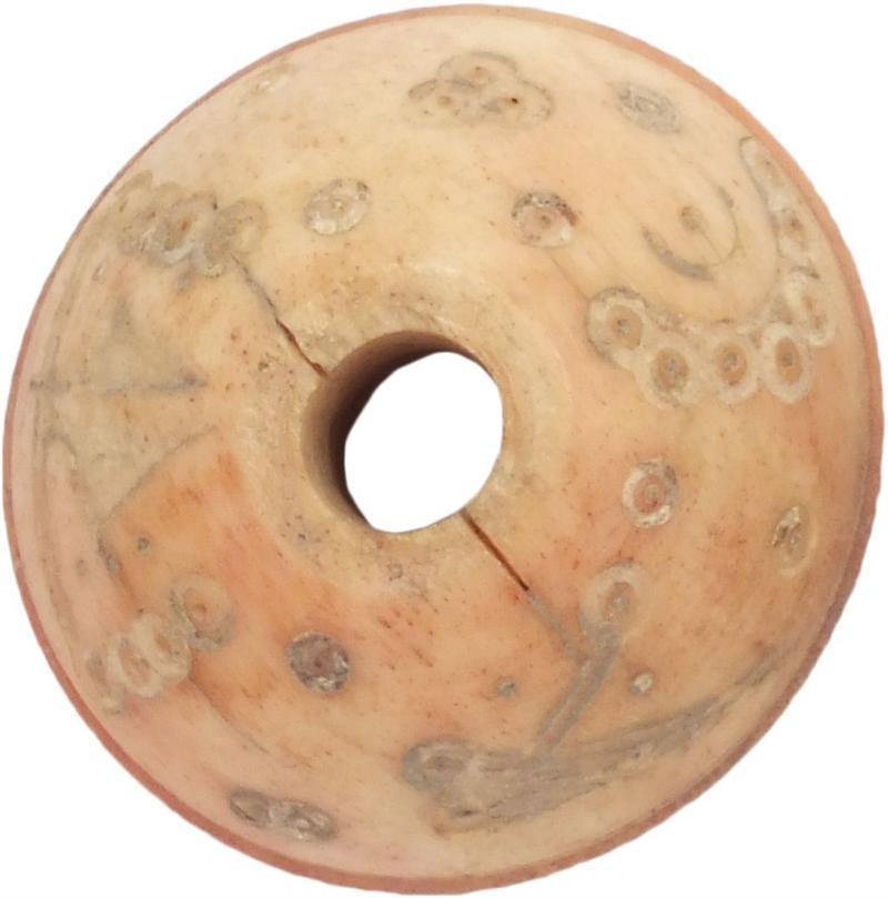 EGYPTIAN BONE SPINDLE WHORL - The History Gift Store