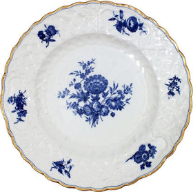 ENGLISH BLUE ON WHITE EXPORT PORCELAIN PLATE - The History Gift Store