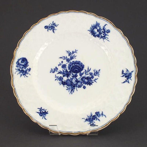 ENGLISH BLUE ON WHITE EXPORT PORCELAIN PLATE - The History Gift Store