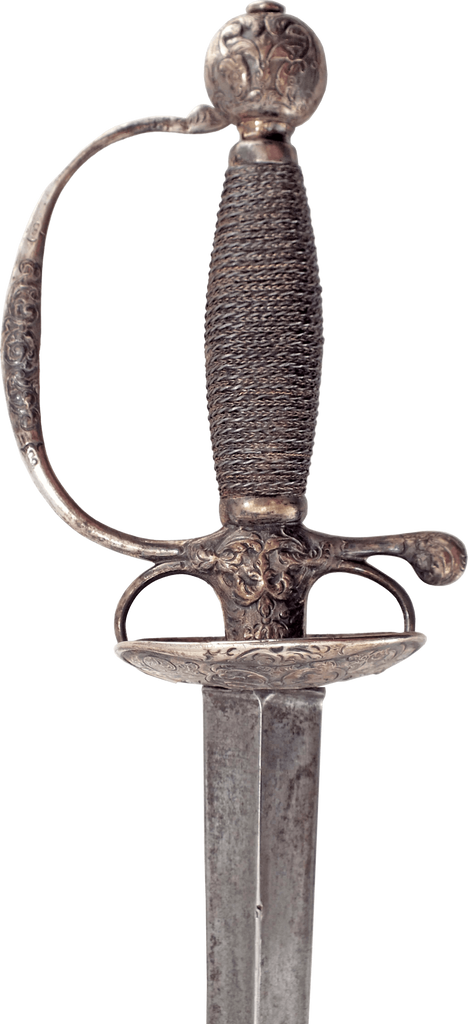 ENGLISH SILVER HILTED SMALLSWORD C.1757-8 - The History Gift Store