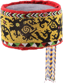 Fine and Rare Dayak Headhunter's Beaded Headdress - The History Gift Store