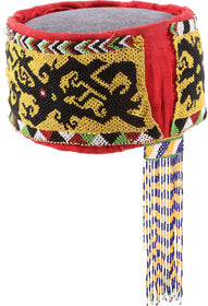 Fine and Rare Dayak Headhunter's Beaded Headdress - The History Gift Store