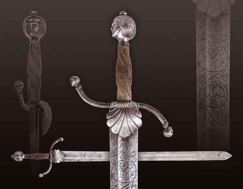 FINE AND RARE GERMAN HAND AND A HALF SWORD C.1620 - The History Gift Store